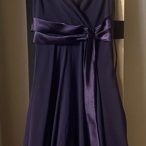 Elegant chiffon + satin gown. Chic shade of violet. Ask me a question today! 💛